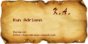 Kun Adrienn névjegykártya